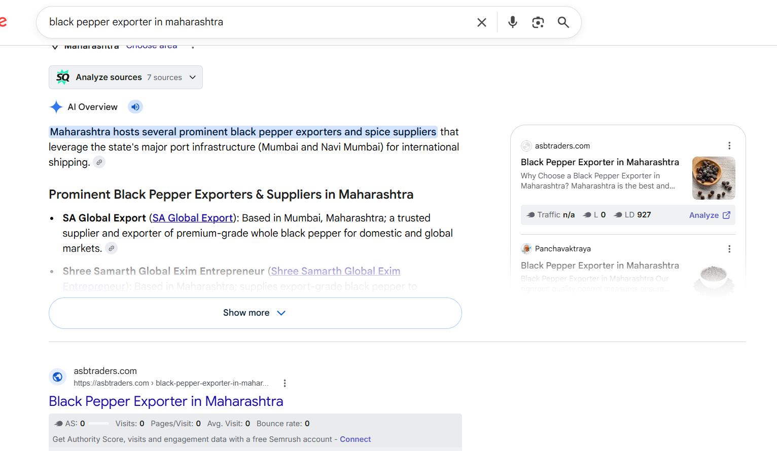 SEO report screenshot 2